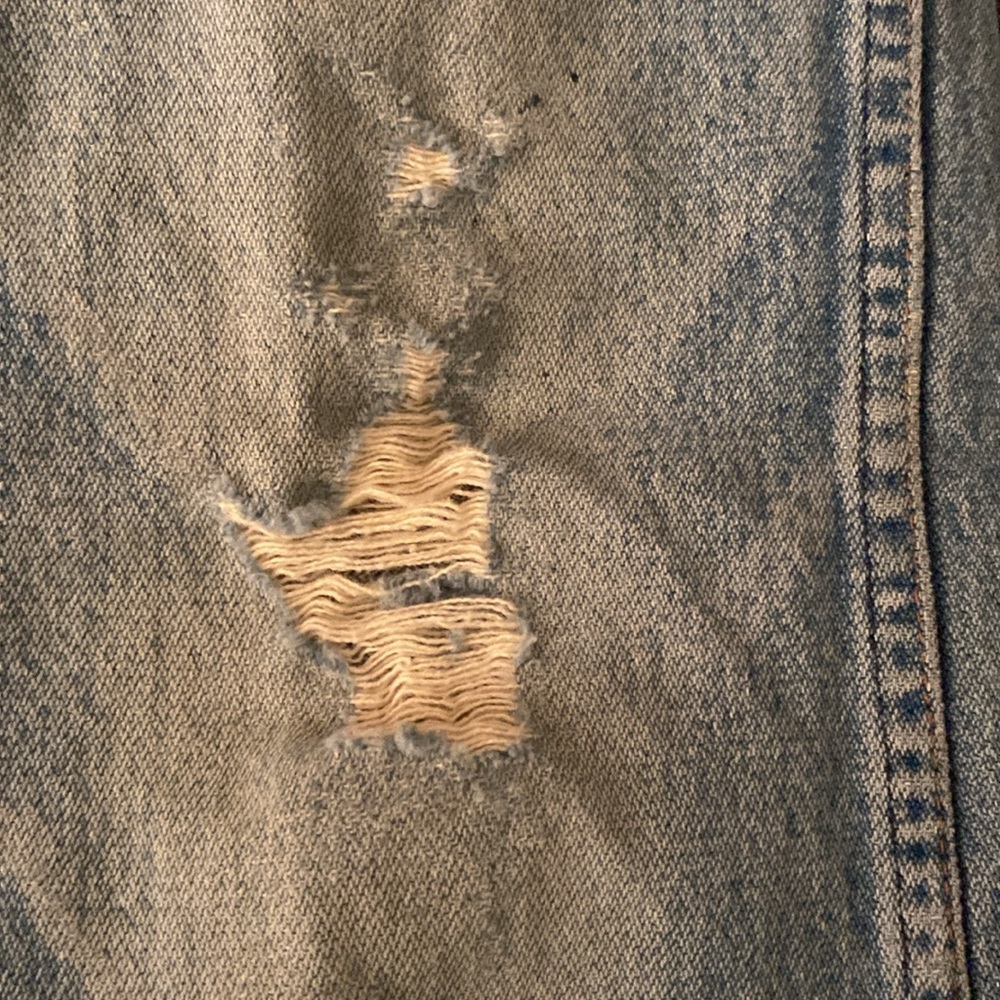 Wrangler Super Distressed Vintage Blokecore Denim Jeans 31/32 - Picture 8 of 15